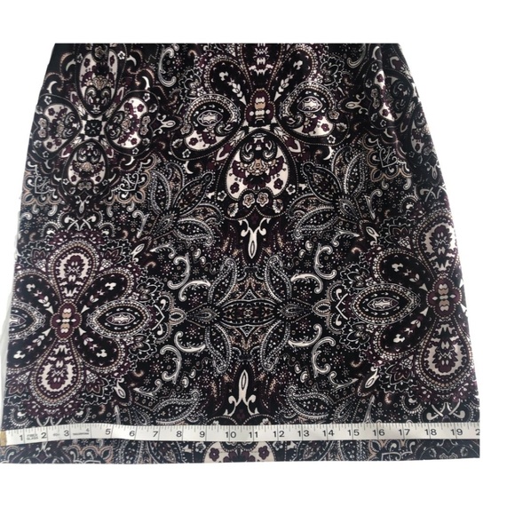 🖤 Lori M Collection Black Paisley Print Dress | Size M | Made in Canada - Picture 11 of 13